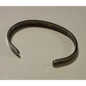 For My Stepmother Silvertone Cuff Bracelet